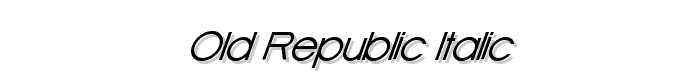 Old Republic Italic font